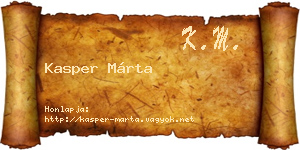 Kasper Márta névjegykártya